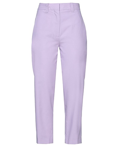 ERIKA CAVALLINI Casual pants Lilac 71% Cotton, 29% Virgin Wool