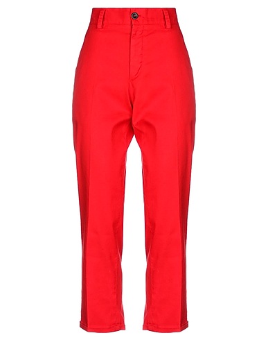 PT Torino Casual trouser Red 54% Linen, 45% Cotton, 1% Elastane