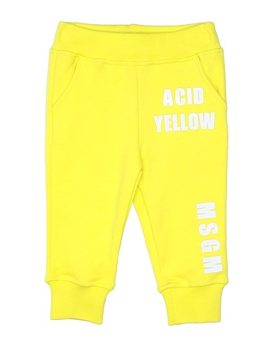 MSGM Pantalone Giallo pastello 100% Cotone