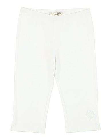 TWINSET Leggings White 95% Cotton, 5% Elastane