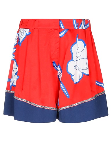 PINKO Shorts & Bermuda Red 100% Viscose, Polyamide, PVC - Polyvinyl chloride