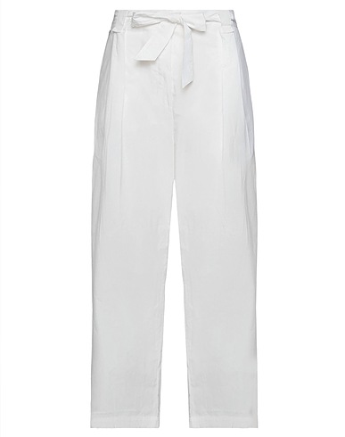MANILA GRACE Casual trouser White 100% Cotton
