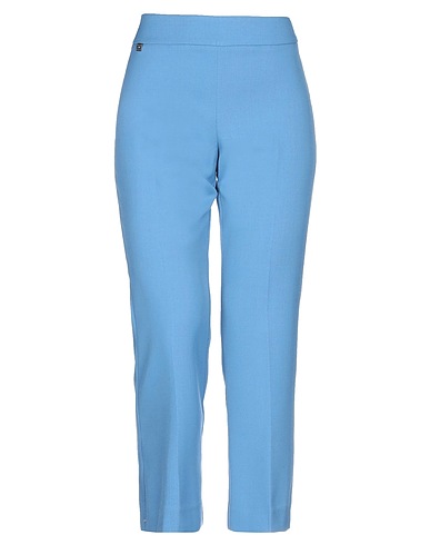 MANILA GRACE Casual trouser Azure 68% Polyester, 30% Viscose, 2% Elastane