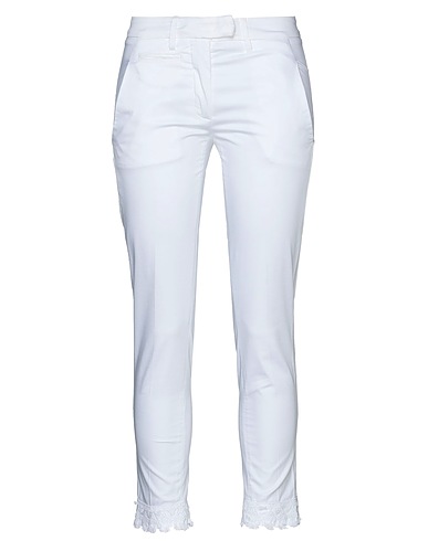 DONDUP Casual trouser White 97% Cotton, 3% Elastane