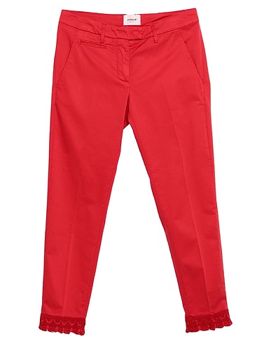 DONDUP Casual pants Red 97% Cotton, 3% Elastane