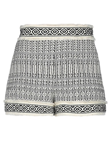 TWINSET Shorts & Bermuda Ivory 82% Cotton, 13% Acrylic, 5% Other Fibres