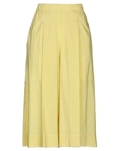 ERIKA CAVALLINI Casual pants Pastel yellow 70% Cotton, 30% Viscose