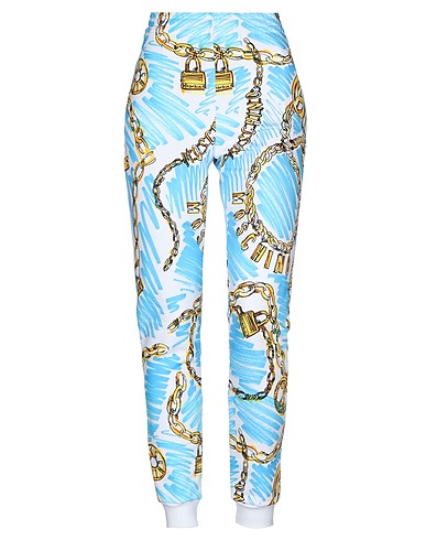 MOSCHINO スウェットパンツ スカイブルー コットン 100%