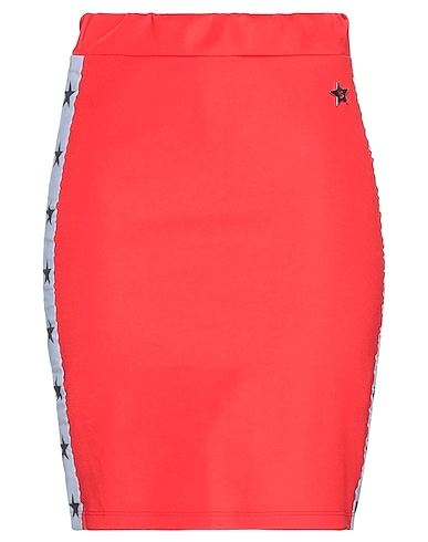 SHOPART Mini skirt Red 93% Polyester, 7% Lycra®