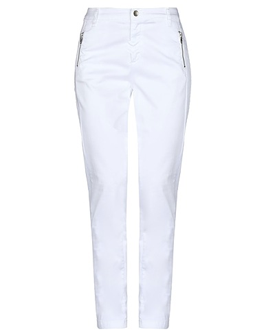 LIU •JO Casual pants White 96% Cotton, 4% Elastane