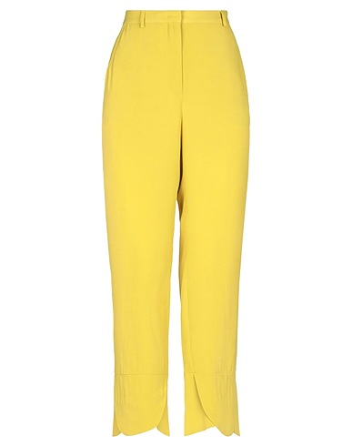 INCOTEX Casual trouser Lime green 52% Acetate, 48% Silk