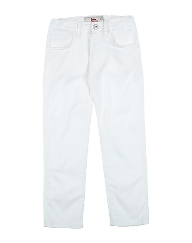 ROŸ ROGER'S Casual trouser White 60% Cotton, 37% Lyocell, 3% Elastane