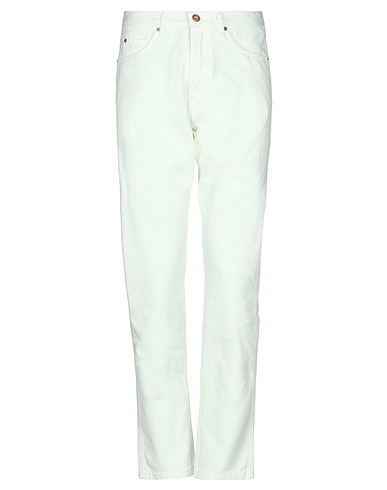 ASPESI Denim pants Light green 100% Cotton