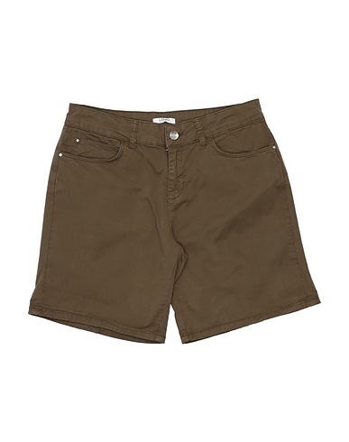 LIU •JO Shorts & Bermuda Military green 98% Cotton, 2% Elastane