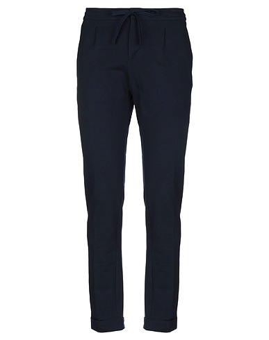 PAOLO PECORA Casual trouser Midnight blue 95% Cotton, 5% Elastane