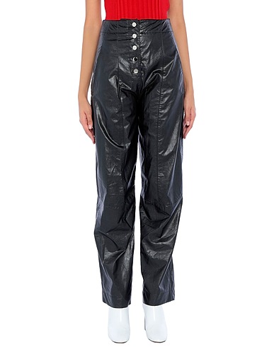 WEILI ZHENG Casual trouser Black 100% Polyurethane