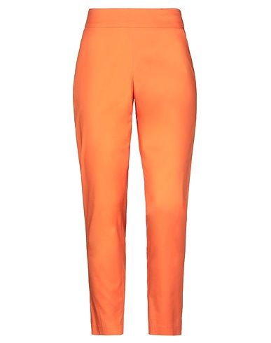 PIANURASTUDIO Casual pants Orange 97% Cotton, 3% Elastane