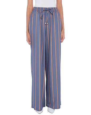 PIANURASTUDIO Casual pants Slate blue 100% Viscose