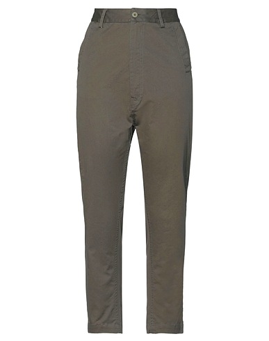 VIRNA DRÒ Casual trouser Military green 97% Cotton, 3% Elastane