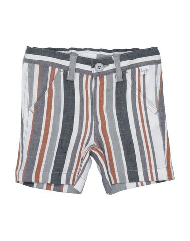 Shop Il Gufo Newborn Boy Shorts & Bermuda Shorts Grey Size 3 Flax, Cotton, Elastane