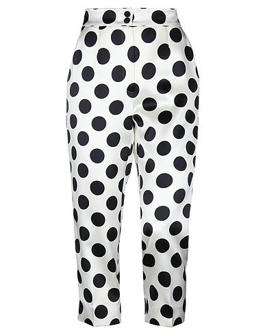 DOLCE&GABBANA Casual trouser White 100% Silk