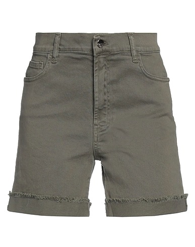 KAOS JEANS Shorts & Bermuda Verde militare 99% Cotone, 1% Elastan