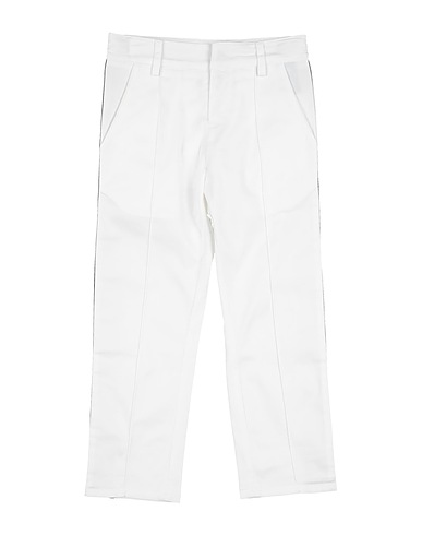 GCDS MINI Casual trouser White 97% Cotton, 3% Elastane