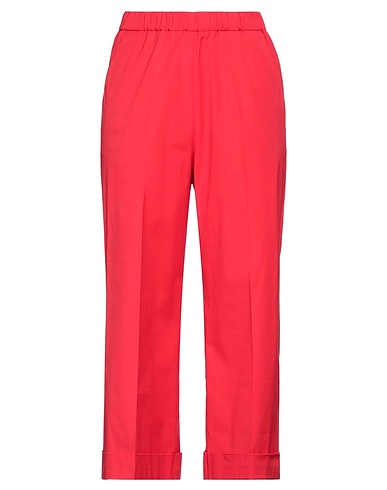 KILTIE Casual trouser Red 98% Cotton, 2% Elastane