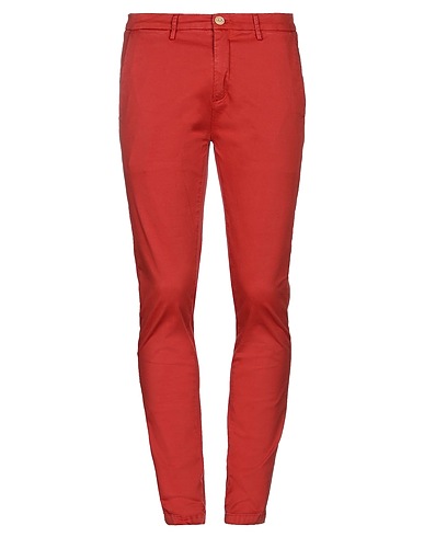 YAN SIMMON Casual pants Rust 98% Cotton, 2% Elastane