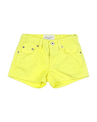 ALBERTA FERRETTI Denim shorts Yellow 100% Cotton