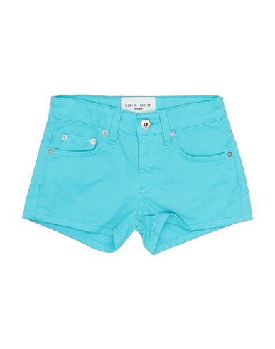 ALBERTA FERRETTI Denim shorts Turquoise 100% Cotton