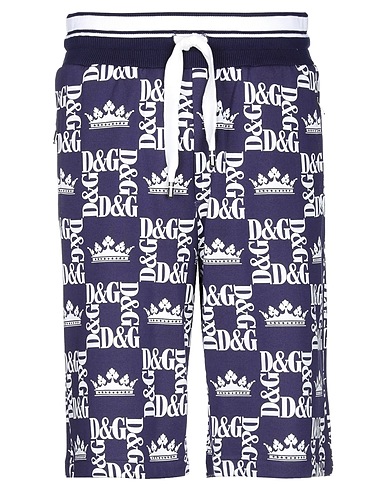 DOLCE&GABBANA Shorts & Bermuda Midnight blue 100% Cotton