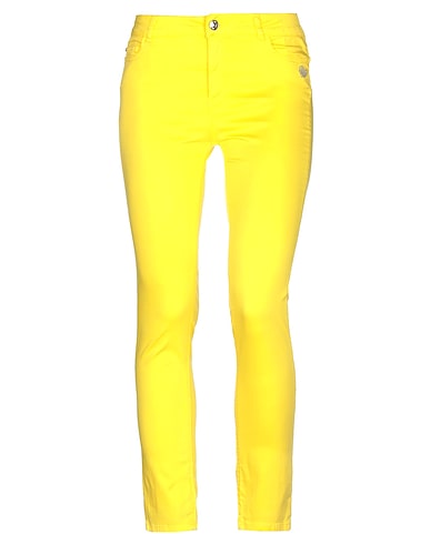 MY TWIN TWINSET Casual trouser Yellow 97% Cotton, 3% Elastane