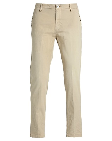AGLINI Casual trouser Beige 97% Cotton, 3% Elastane