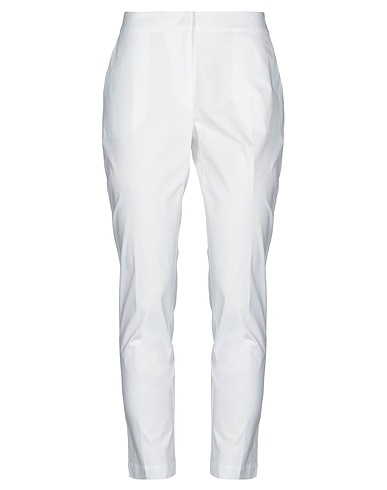 LIU •JO Casual pants White 77% Cotton, 21% Lyocell, 2% Elastane