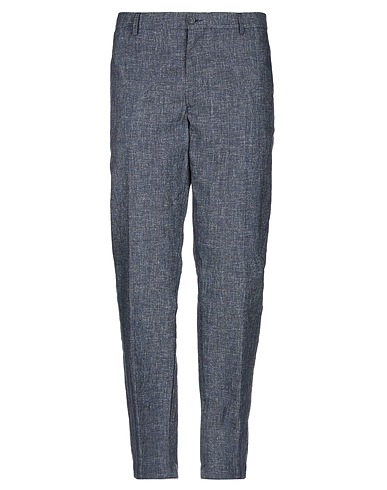 TRUSSARDI JEANS Casual pants Blue 50% Flax, 25% Cotton, 25% Polyester