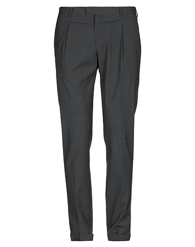 BRIGLIA 1949 Casual pants Charcoal 59% Virgin Wool, 39% Polyester, 2% Elastane
