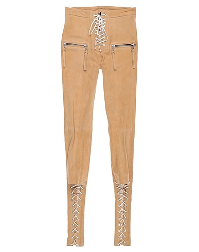 BEN TAVERNITI™ UNRAVEL PROJECT Hosen Sand 100% Leder, Viskose, Baumwolle, Acryl, Acetat