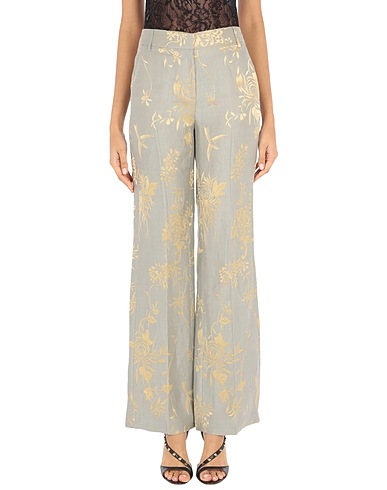 DONDUP Casual trouser Grey 73% Linen, 27% Silk