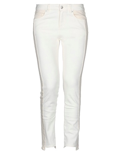 MCQUEEN Casual trouser Ivory 98% Cotton, 2% Elastane