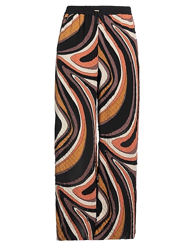 EMMA & GAIA Casual trouser Dark brown 55% Polyester, 45% Viscose