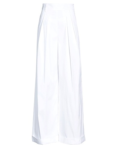 MY TWIN TWINSET Casual trouser White 81% Cotton, 17% Polyamide, 2% Elastane