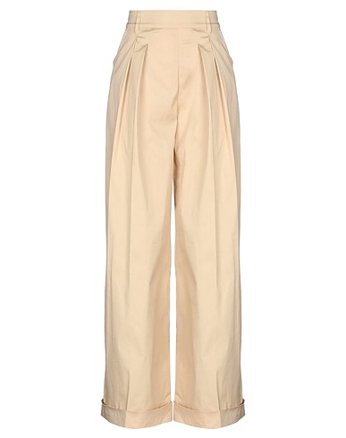 MY TWIN TWINSET Casual trouser Beige 81% Cotton, 17% Polyamide, 2% Elastane