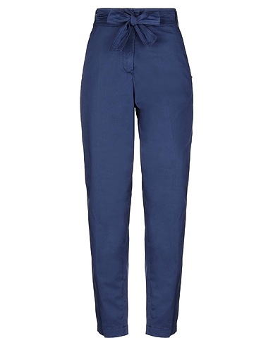 SPORTMAX CODE Casual trouser Midnight blue 97% Cotton, 3% Elastane