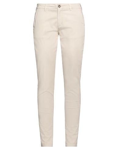 40WEFT Casual trouser Ivory 98% Cotton, 2% Elastane
