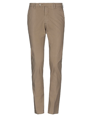 MASSIMO BRUNELLI Casual pants Sand 97% Cotton, 3% Elastane