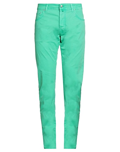 JACOB COHЁN Casual trouser Light green 96% Cotton, 4% Elastane