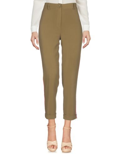 Shop Manila Grace Woman Pants Military Green Size 10 Viscose, Elastane