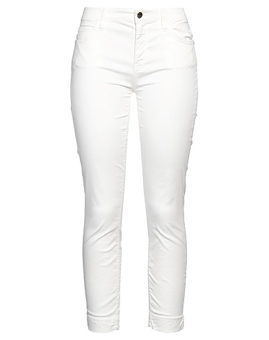 KAOS JEANS Casual trouser White 56% Tencel™, 42% Cotton, 2% Elastane
