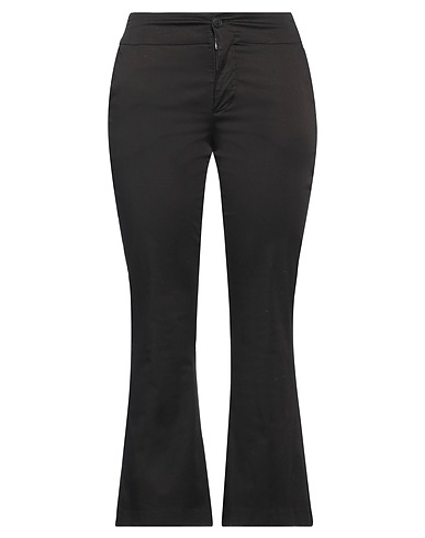 EUROPEAN CULTURE Casual trouser Black 94% Cotton, 6% Elastane